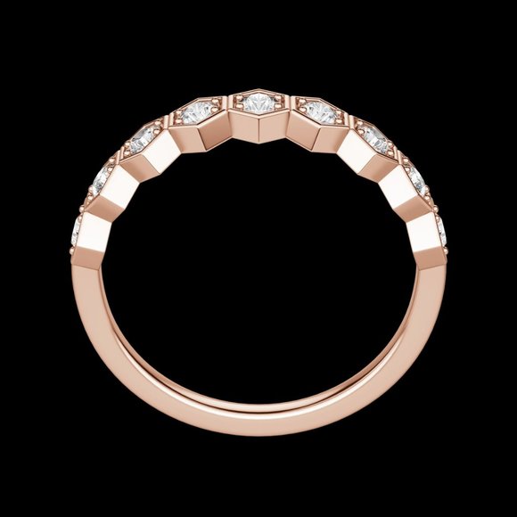 Hexagon Wedding Band - Picture 7 of 8